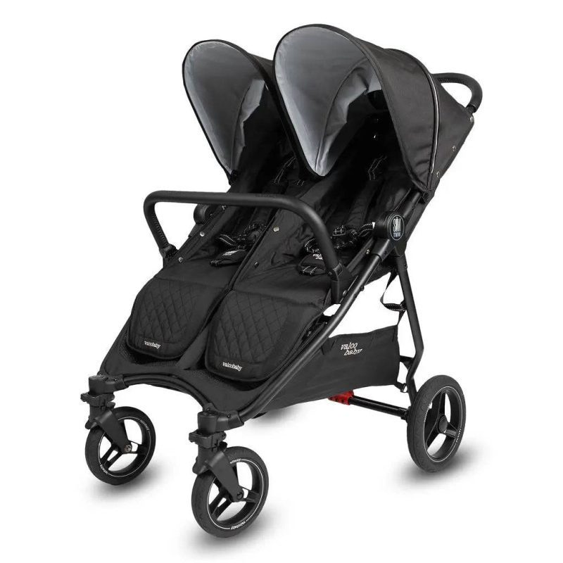 Valco Baby Slim Twin Double Stroller Sport Edition - Raven - Traveling Tikes