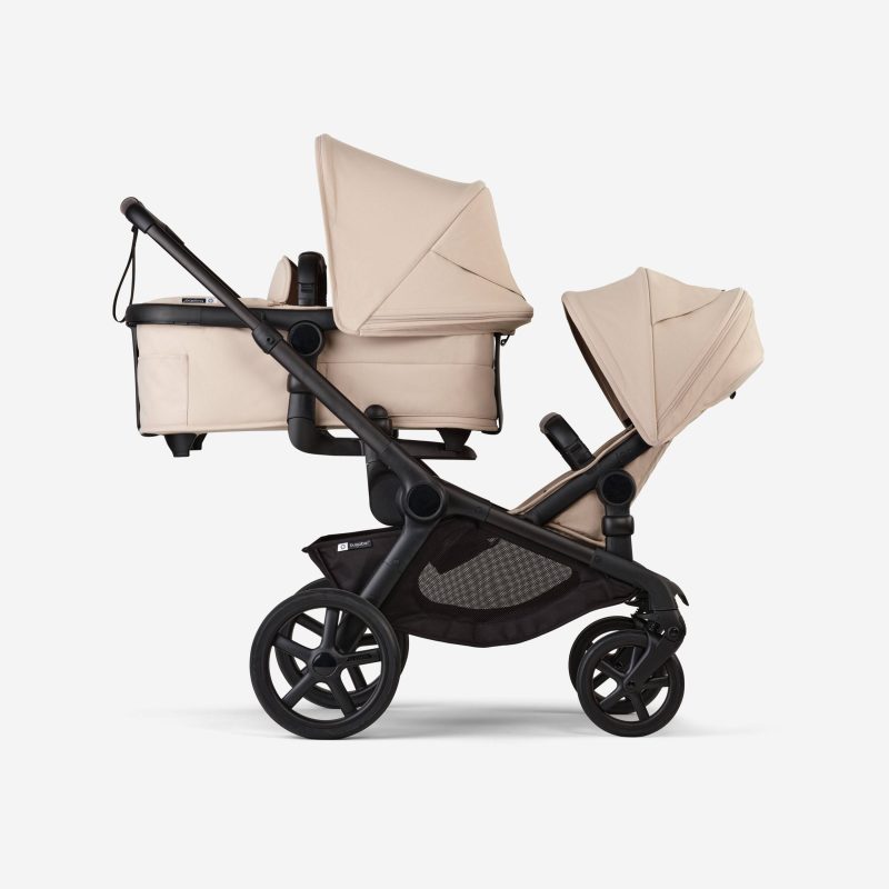 Bugaboo Kangaroo 2 in 1 tandem stroller black chassis desert taupe fabrics desert taupe sun canopy x PV007394 02 a4d9a1be f8ab 4414 afd0 2fa6fb785856