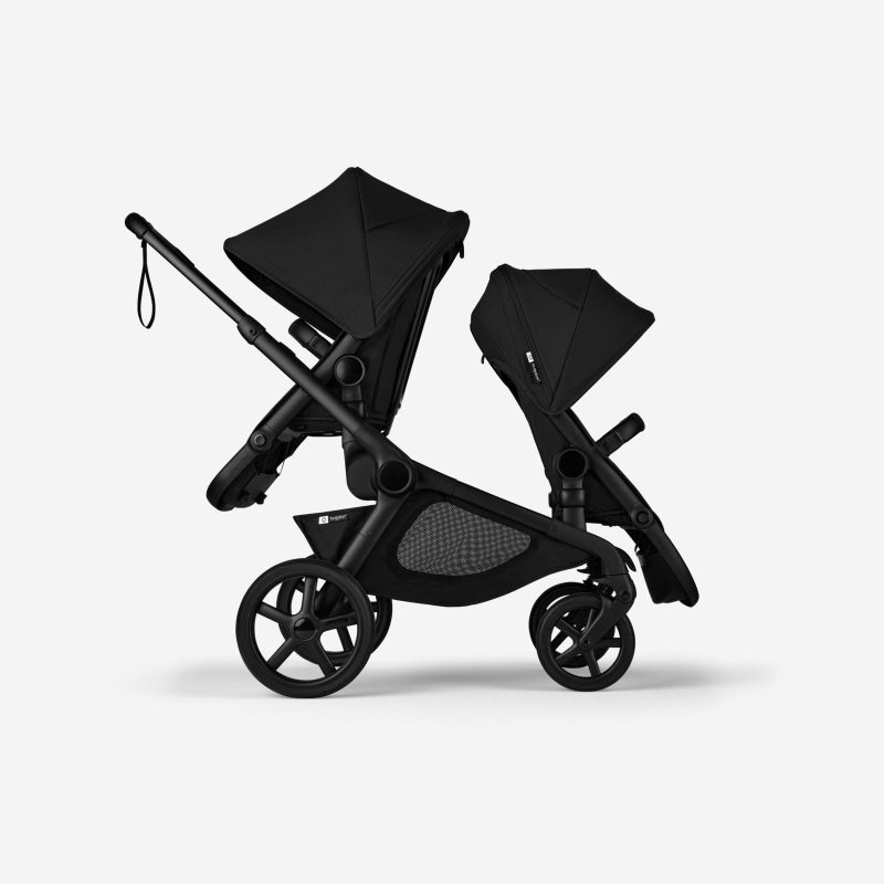 Bugaboo Kangaroo 2 in 1 tandem stroller black chassis midnight black fabrics midnight black sun canopy x PV007393 04 721536b1 3830 463d a5d2 4ef67a677cc4