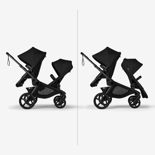 Bugaboo Kangaroo 2 in 1 tandem stroller black chassis midnight black fabrics midnight black sun canopy x PV007393 09 8e39a08a 074e 4679 b3b5 97ba132f4c0d