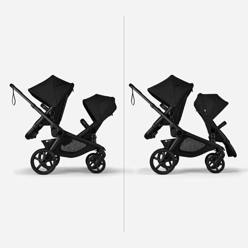 Bugaboo Kangaroo 2 in 1 tandem stroller black chassis midnight black fabrics midnight black sun canopy x PV007393 09 8e39a08a 074e 4679 b3b5 97ba132f4c0d