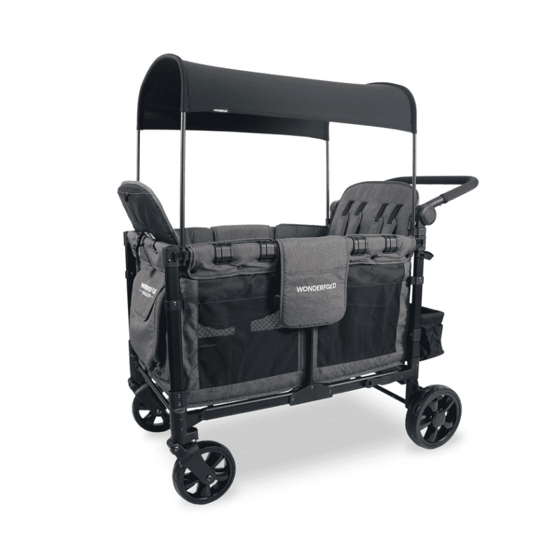 Wonderfold W4 Elite Stroller Wagon - Charcoal Grey - Traveling Tikes