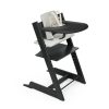 Tripp Trapp High Chair2 and Cushion with Stokke Tray - Black / Nordic Grey - Traveling Tikes