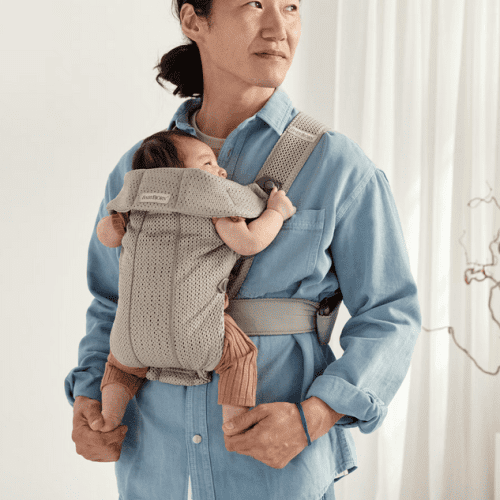 baby bjorn baby carrier mini 3d mesh gray beige traveling tikes 3