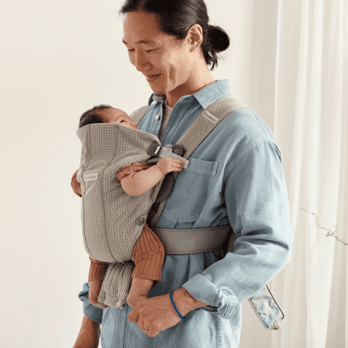 baby bjorn baby carrier mini 3d mesh gray beige traveling tikes 4