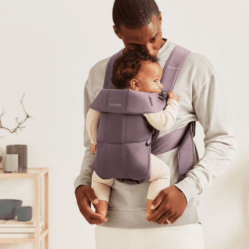 baby bjorn baby carrier mini cotton purple traveling tikes 5