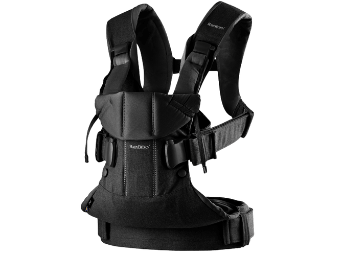 Baby Bjorn Baby Carrier One - Black Cotton Mix - Traveling Tikes