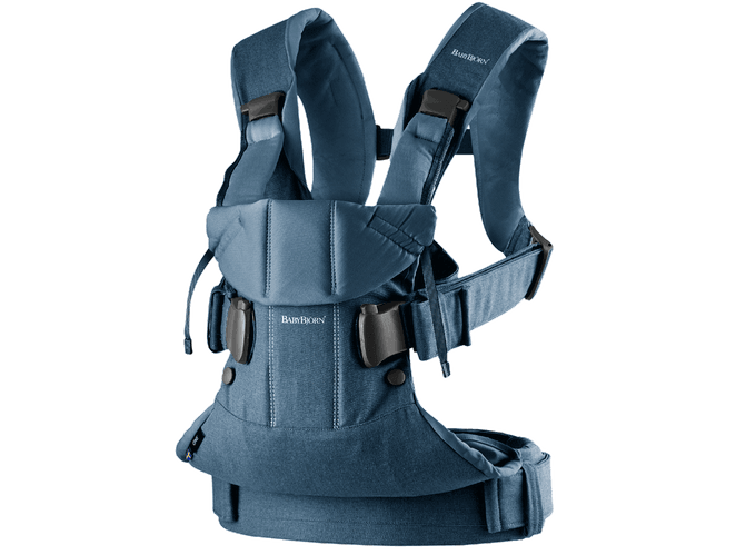 Baby Bjorn Baby Carrier One - Classic Denim/Midnight Blue Cotton Mix - Traveling Tikes