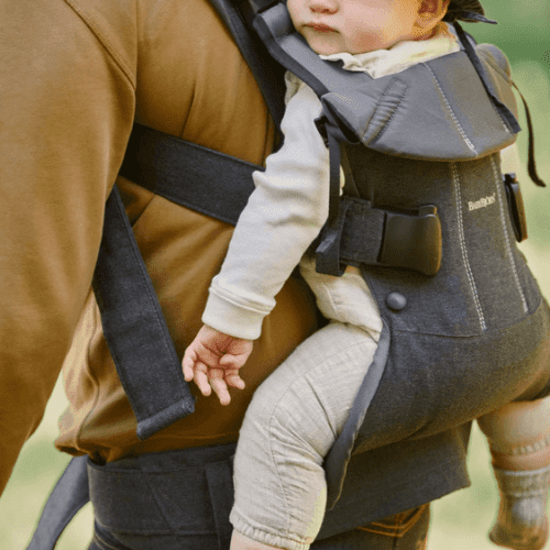 baby bjorn baby carrier one denim graydark gray cotton mix traveling tikes 4