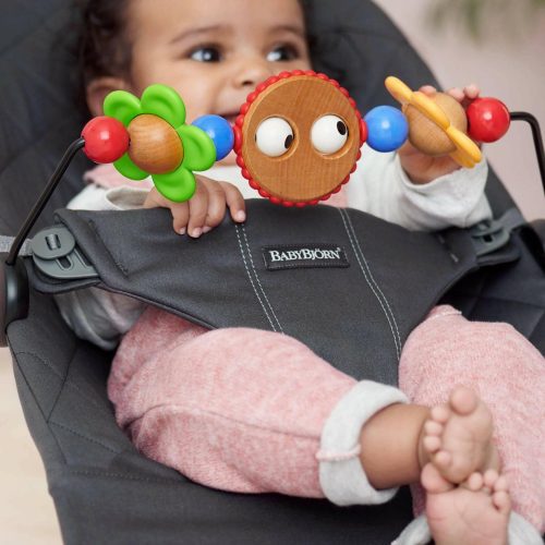 baby bjorn babysitter balance wooden toy bar multi color traveling tikes 3