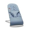 Baby Bjorn Bouncer Bliss, Light Grey Frame, Petal Quilt Cotton - Blue - Traveling Tikes