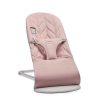 Baby Bjorn Bouncer Bliss, Light Grey Frame, Petal Quilt Cotton - Dusty Pink - Traveling Tikes