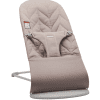 Baby Bjorn Bouncer Bliss, Light Grey Frame, Petal Quilt Cotton - Sand Grey - Traveling Tikes