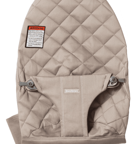 Baby Bjorn Fabric Seat Classic Quilted Cotton - Sand Grey - Traveling Tikes