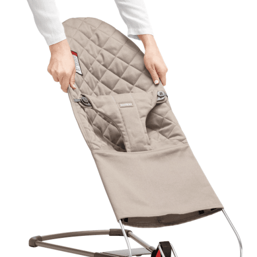 baby bjorn fabric seat classic quilted cotton sand grey traveling tikes 4