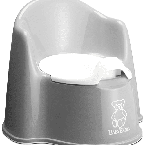 Baby Bjorn Potty Chair - Gray/White - Traveling Tikes