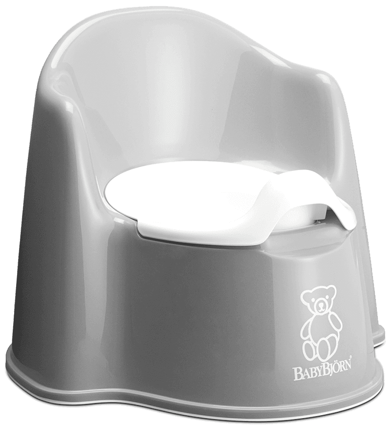 Baby Bjorn Potty Chair - Gray/White - Traveling Tikes