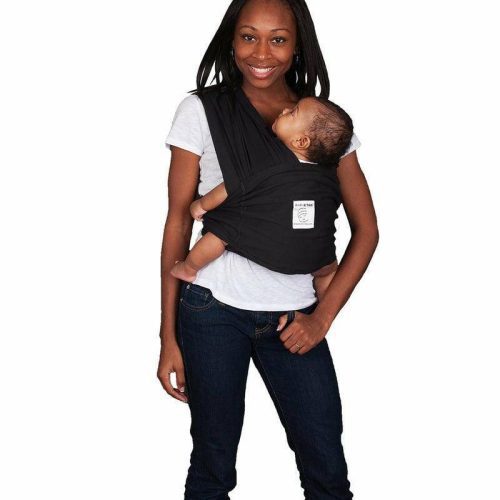 baby k tan baby carrier in basic black large traveling tikes 3