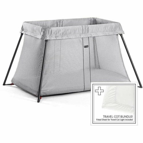 BabyBjorn Travel Crib Light Bundle - Silver - Traveling Tikes