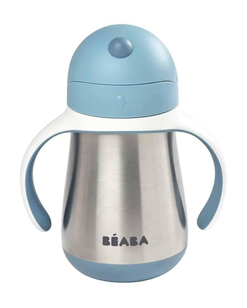 beaba stainless steel straw sippy cup rain traveling tikes 2