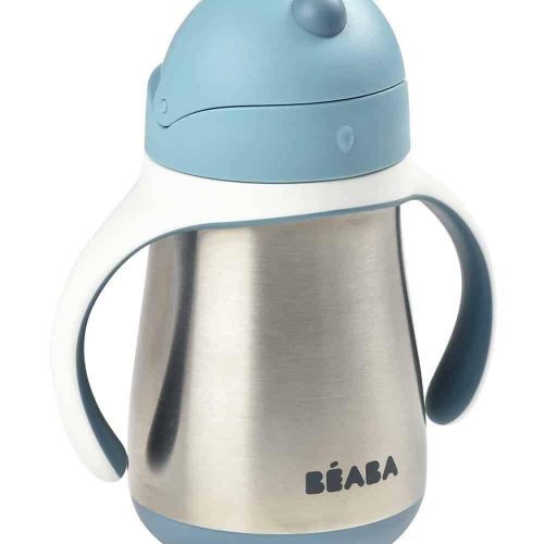 beaba stainless steel straw sippy cup rain traveling tikes 3