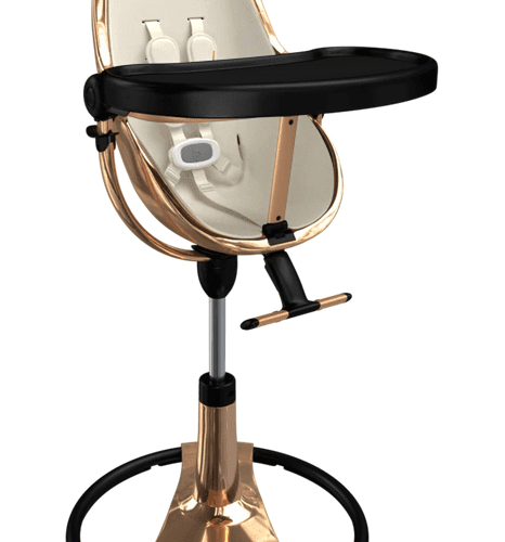 Bloom Fresco Rose Gold Base High Chair-Coconut White - Traveling Tikes