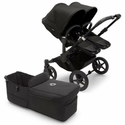 Bugaboo Donkey 5 Duo Complete Stroller Bundle - Black / Midnight Black / Midnight Black - Traveling Tikes