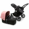 Bugaboo Donkey 5 Mono Complete Stroller Bundle - Black / Midnight Black / Morning Pink - Traveling Tikes