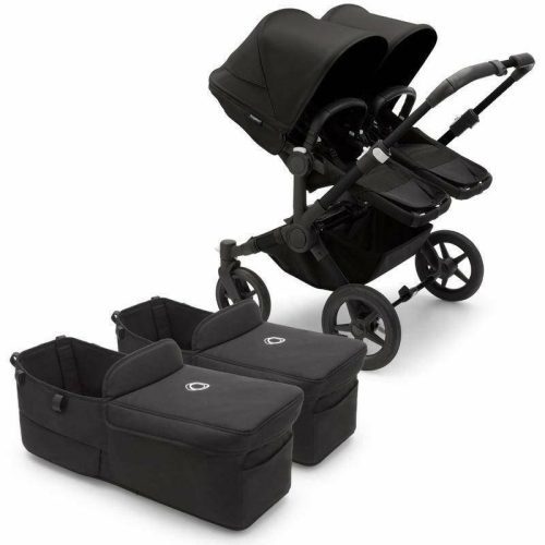 Bugaboo Donkey 5 Twin Complete Stroller Bundle - Black / Midnight Black - Traveling Tikes