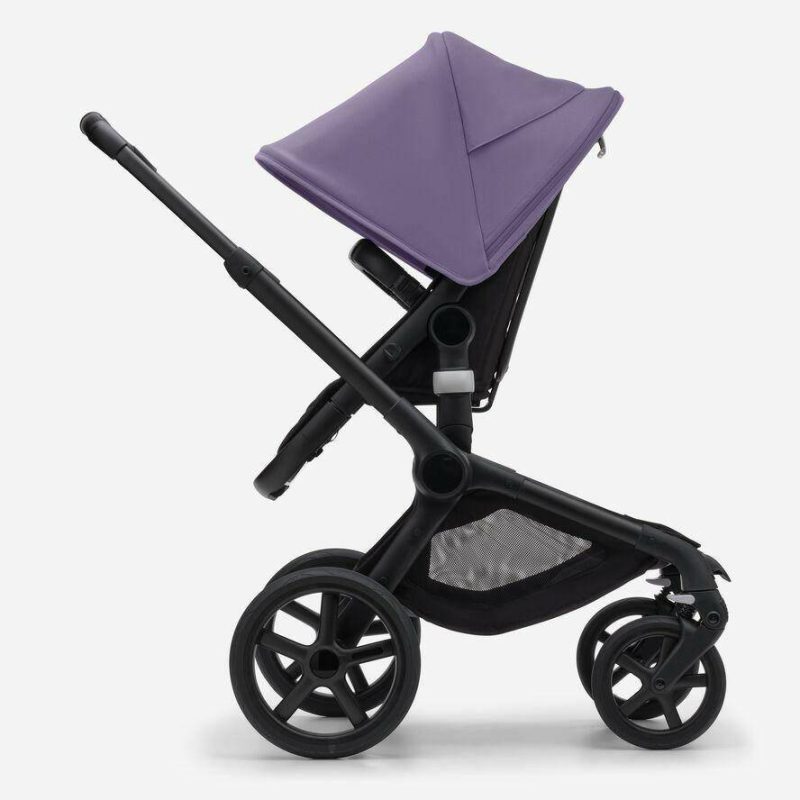 bugaboo fox5 stroller astro purple sun canopy midnight black fabrics black chassis traveling tikes 3