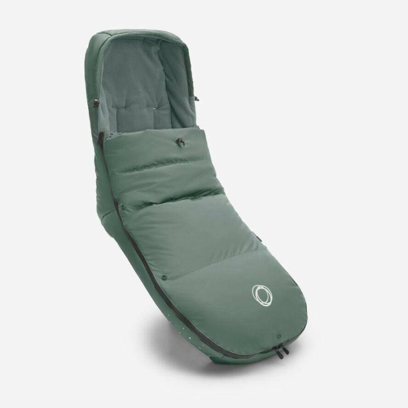 bugaboo high performance footmuff pine green traveling tikes