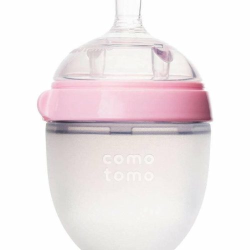 Comotomo Silicone Bottle 5oz- Pink - Traveling Tikes