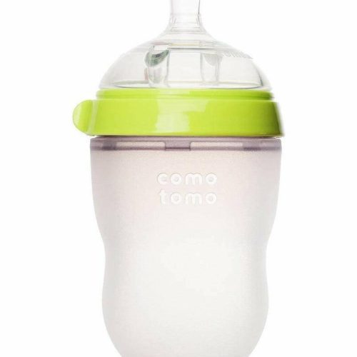 Comotomo Silicone Bottle 8oz- Green - Traveling Tikes