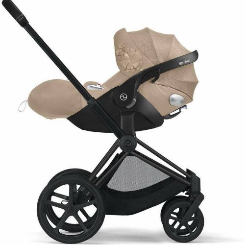 cybex cloud q sensorsafe reclining infant car seat simply flowers nude beige traveling tikes 3