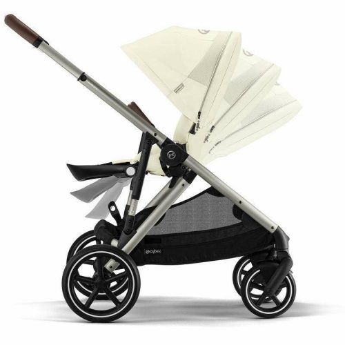 cybex gazelle s 2 single to double stroller taupe frame seashell beige traveling tikes 5