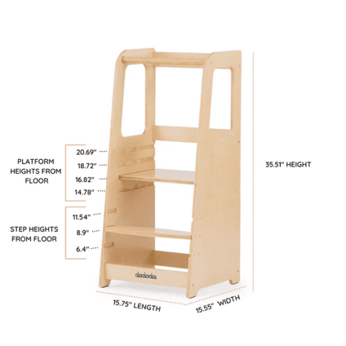 dadada toddler tower natural traveling tikes 3 950c3723 64f1 4453 8f3f 764d988d3386