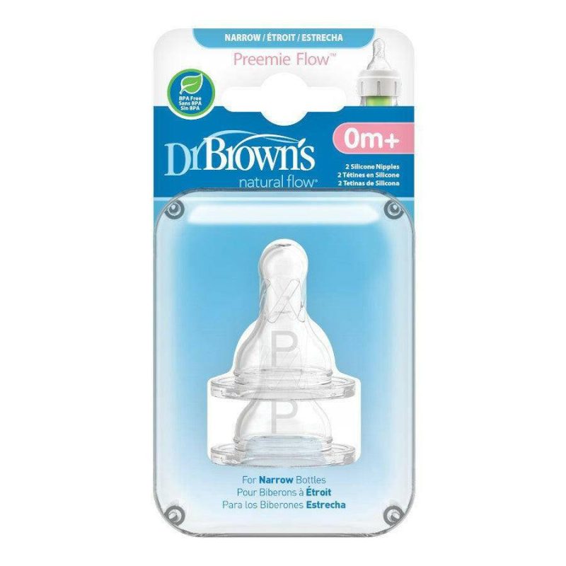 dr brown s narrow bottle nipples preemie 2 count traveling tikes 1