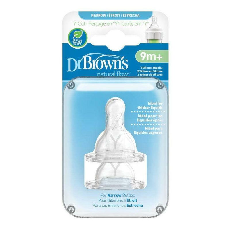 dr brown s narrow bottle nipples y cut 2 count traveling tikes 1