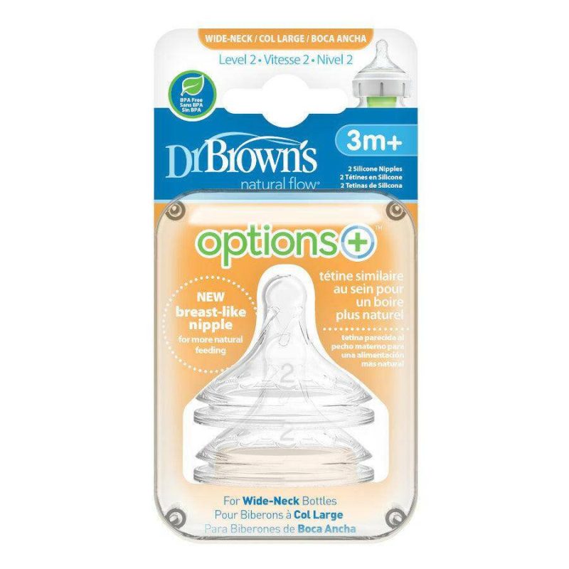 dr brown s options wide neck baby bottle nipple level 2 3m slow flow traveling tikes 1