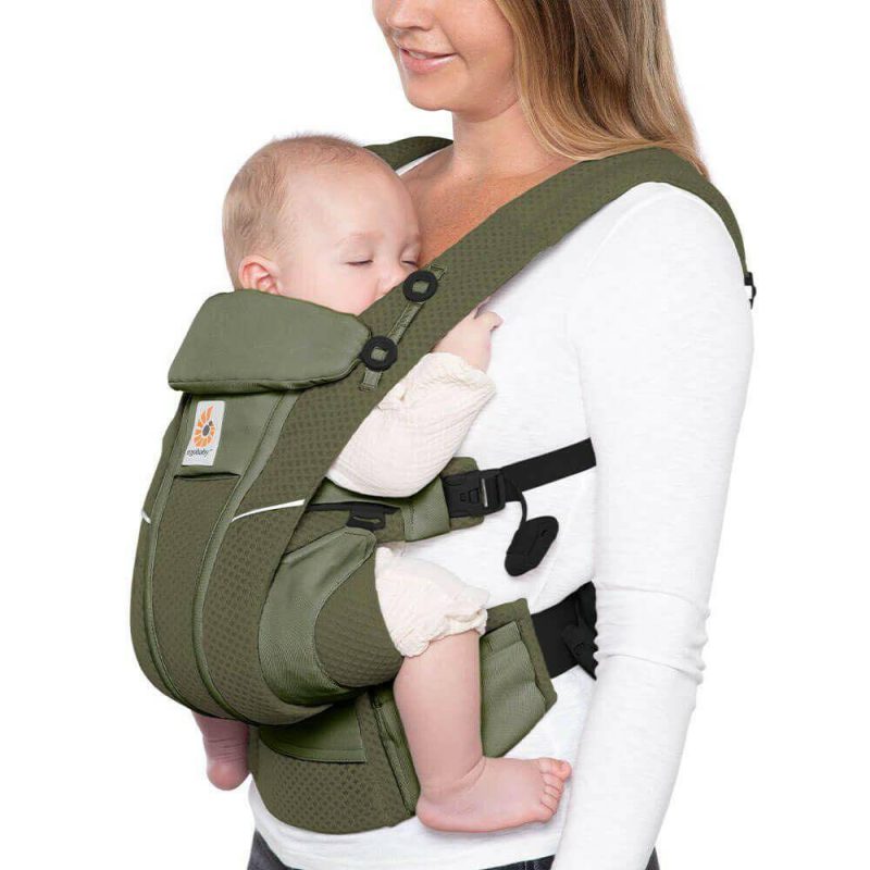 ergo omni breeze baby carrier olive green traveling tikes 2