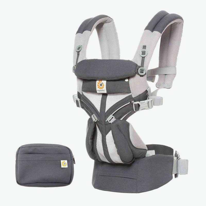 ergobaby 4 position 360 cool air carrier carbon grey traveling tikes