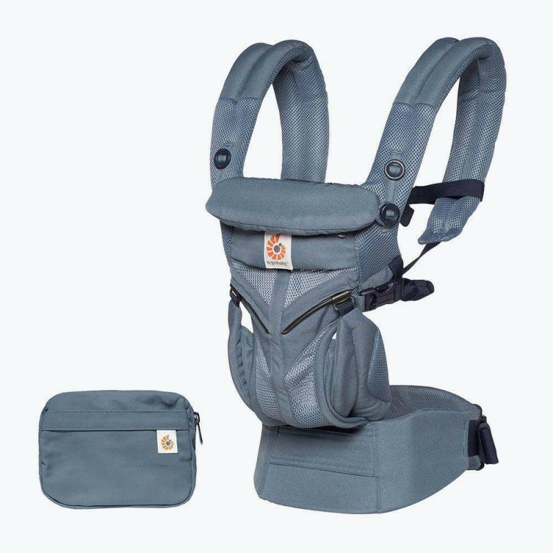 ergobaby 4 position 360 cool air carrier oxford blue traveling tikes