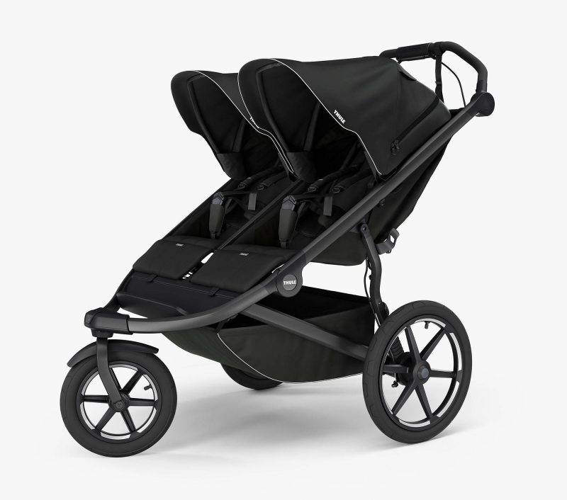 Thule Urban Glide 3 Double Jogging Stroller - Jet Black - Traveling Tikes