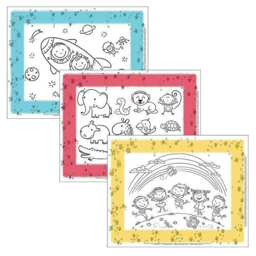 jl childress healthy habits disposable colorme placemats 24 pack traveling tikes 4