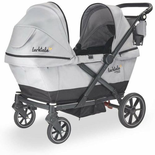 Larktale Caravan Coupe (2 Seater) Stroller Wagon - Gray/Black - Traveling Tikes