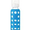 Life Factory 9 oz Glass Baby Bottle with Silicone Sleeve (ocean) - Traveling Tikes