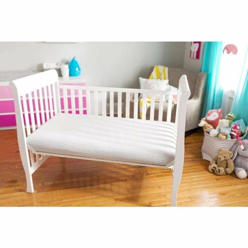 lullaby earth breathe safe 2 stage crib mattress white traveling tikes 4