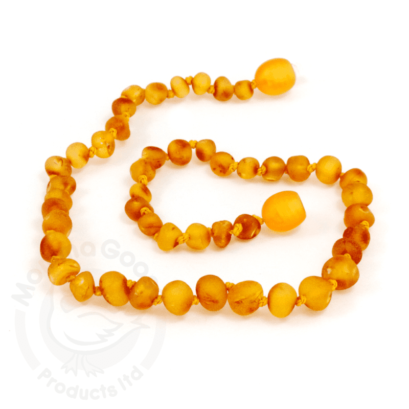 momma goose baby amber necklace unpolished raw baroque honey traveling tikes