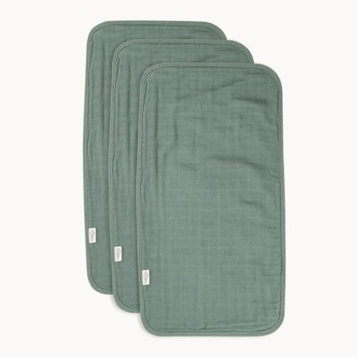 natemia ultra soft muslin bamboo burp cloths 3 pack lily pad traveling tikes 5