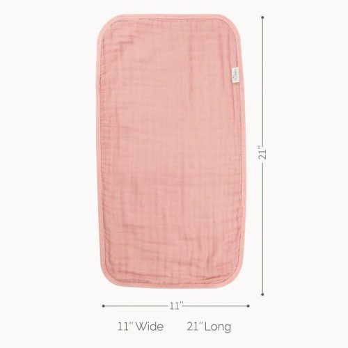 natemia ultra soft muslin bamboo burp cloths 3 pack misty rose traveling tikes 5